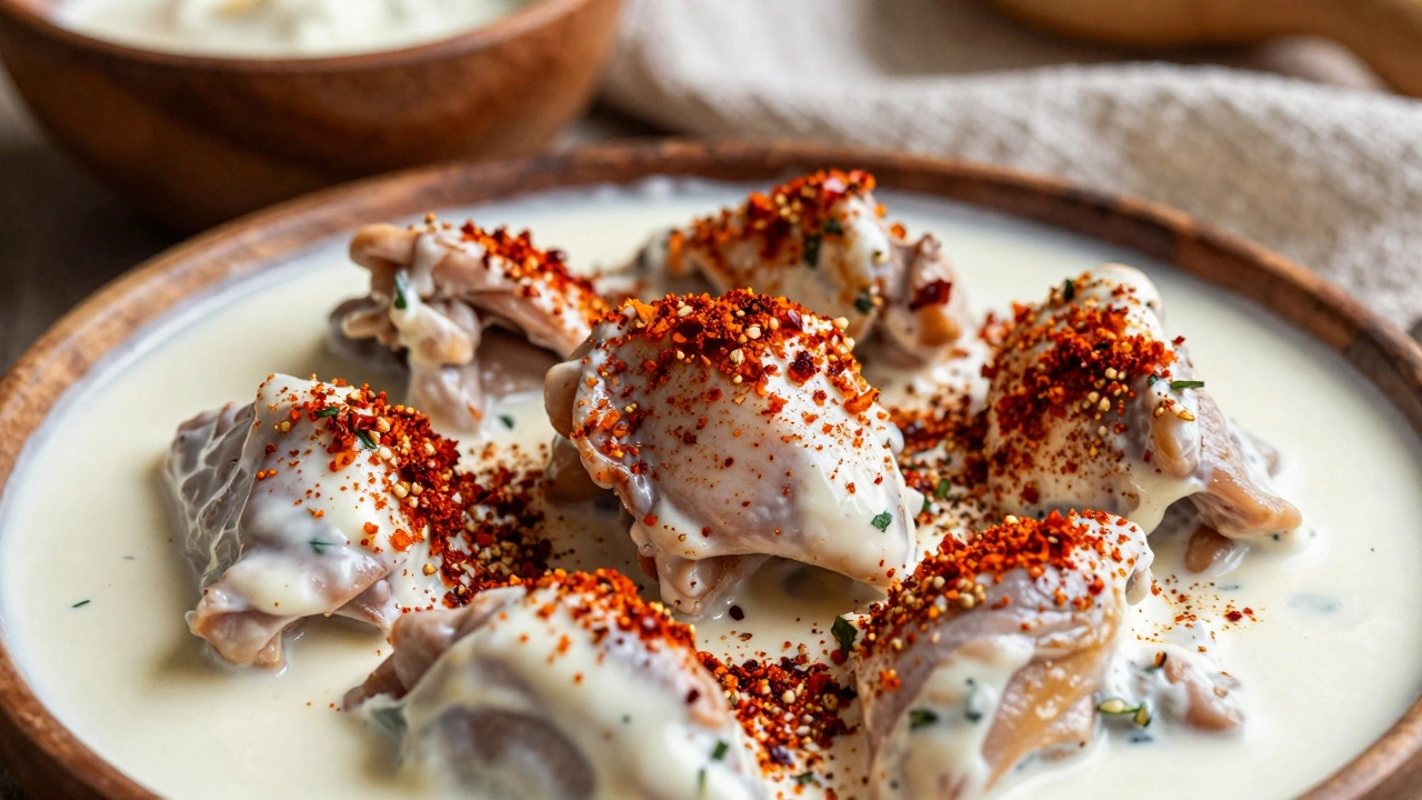 What Are the Three Main Ingredients When Marinating Tandoori Chicken?